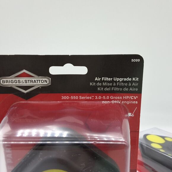 Set of 2 Briggs & Stratton Air Filter Upgrade Kit 5099 Non OHV Engines 3.0-5 HP - Picture 3 of 16